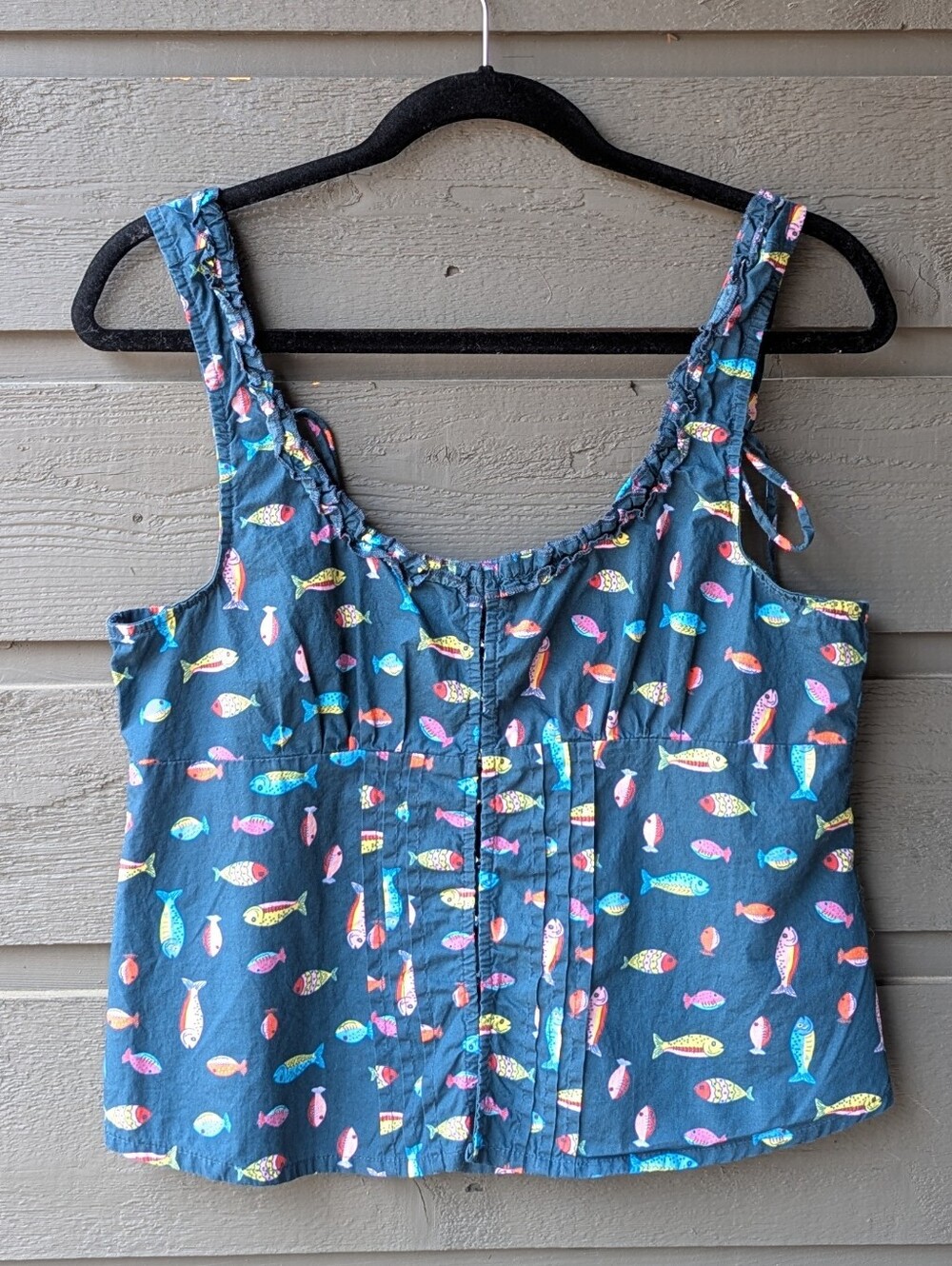 Free People Ellia Corset Tank Top In Fish Print Size Medium